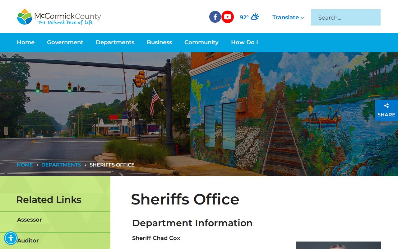 McCormick County arrest history Sheriff's Office records and warrant service page