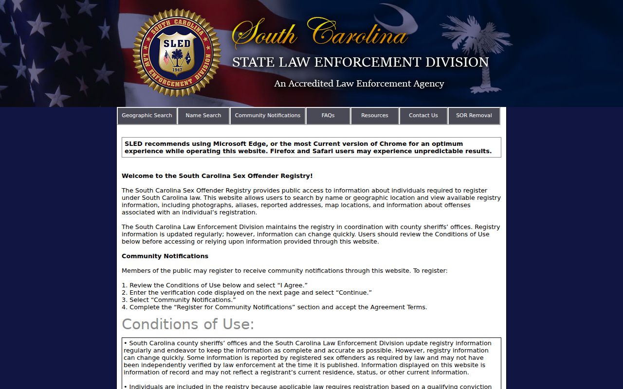 McCormick County criminal records and the separate South Carolina sex offender registry search