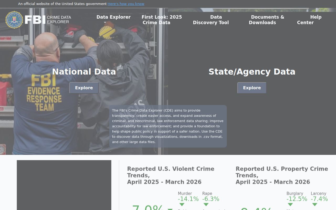 McCormick County sex offender check official FBI crime statistics interface